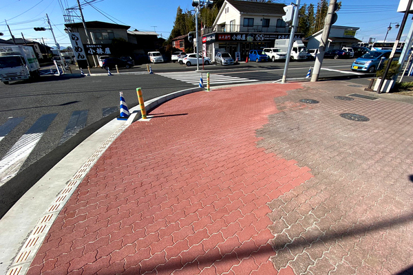 神奈川県藤沢市 歩道拡張インターロッキング工事 イメージ1