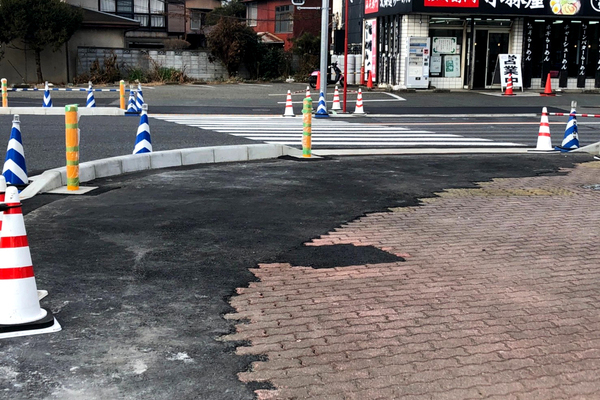 神奈川県藤沢市 歩道拡張インターロッキング工事 イメージ2