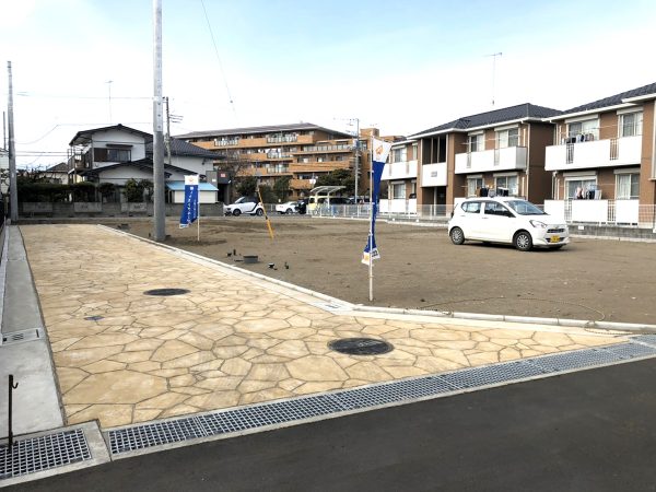茅ヶ崎市松が丘 開発道路 ローラーストーン工事 イメージ2
